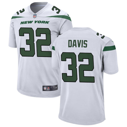 Isaiah Davis Men's Nike White New York Jets Custom Game Jersey