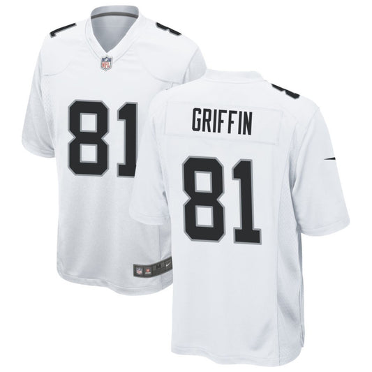 Lideatrick Griffin Men's Nike White Las Vegas Raiders Custom Game Jersey