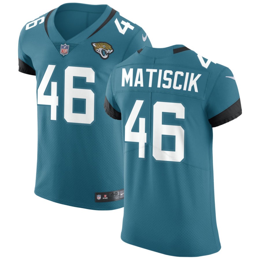 Ross Matiscik Men's Nike Teal Jacksonville Jaguars Vapor Untouchable Elite Custom Jersey