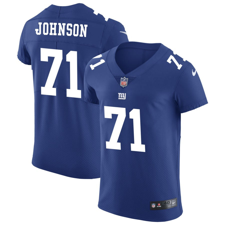 Marcellus Johnson Men's Nike Royal New York Giants Vapor Untouchable Custom Elite Jersey