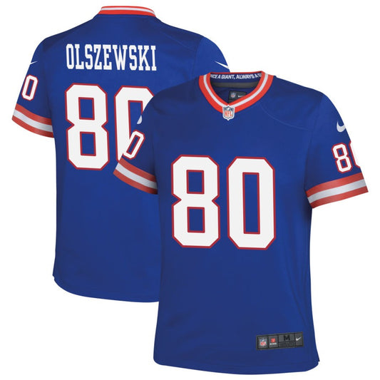 Gunner Olszewski Youth Nike Royal New York Giants Classic Custom Game Jersey