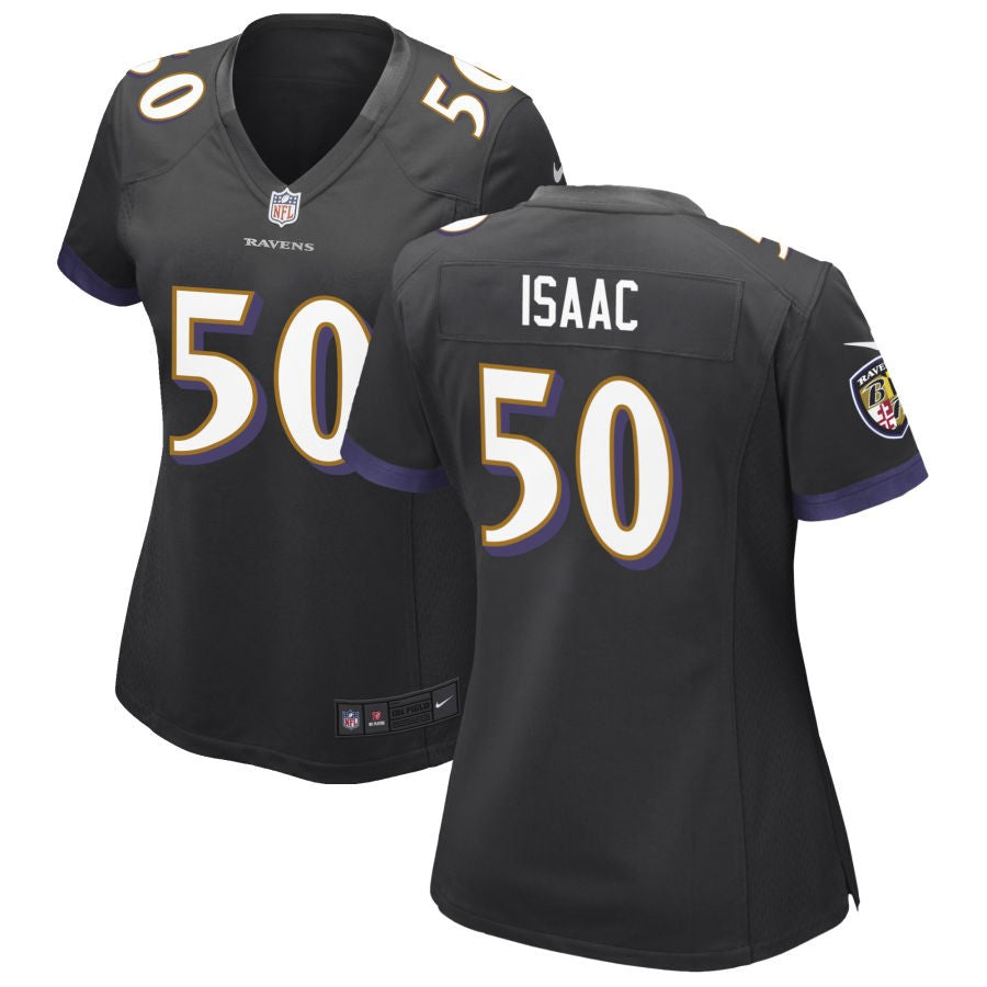 Adisa Isaac Women's Nike Black Baltimore Ravens Alternate Custom Game Jersey