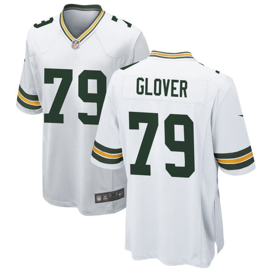 Travis Glover Men's Nike White Green Bay Packers Custom Game Jersey