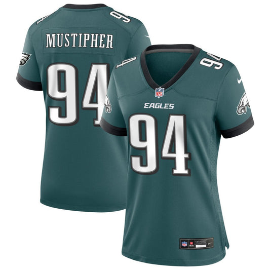 P.J. Mustipher Women's Nike Midnight Green Philadelphia Eagles Custom Game Jersey