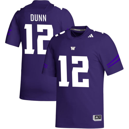 Tristan Dunn Men's adidas  Purple Washington Huskies Pick-A-Player NIL Replica Football Jersey