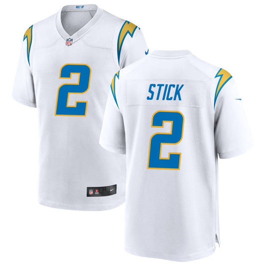 Easton Stick Men's Nike White Los Angeles Chargers Custom Game Jersey