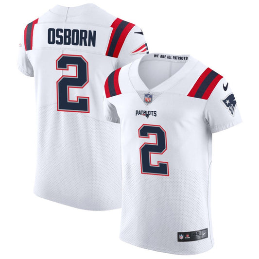 K.J. Osborn Men's Nike White New England Patriots Vapor Elite Custom Jersey