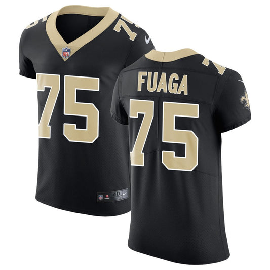 Taliese Fuaga Men's Nike Black New Orleans Saints Vapor Untouchable Custom Elite Jersey