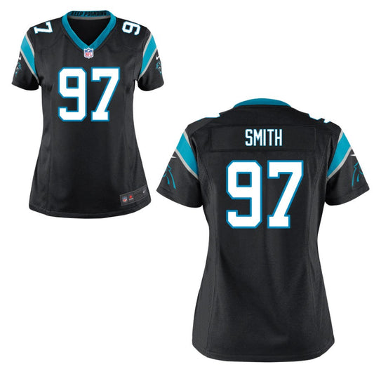 T.J. Smith Women's Nike Black Carolina Panthers Customized Game Jersey