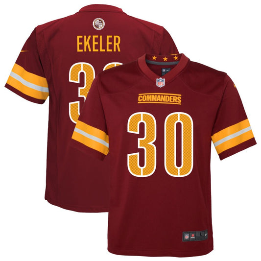 Austin Ekeler Youth Nike Burgundy Washington Commanders Game Custom Player Jersey