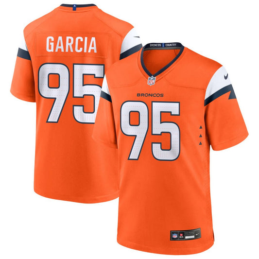 Elijah Garcia Men's Nike  Orange Denver Broncos Custom Game Jersey