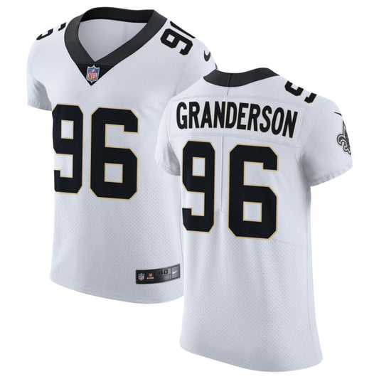 Carl Granderson Men's Nike White New Orleans Saints Vapor Untouchable Elite Custom Jersey