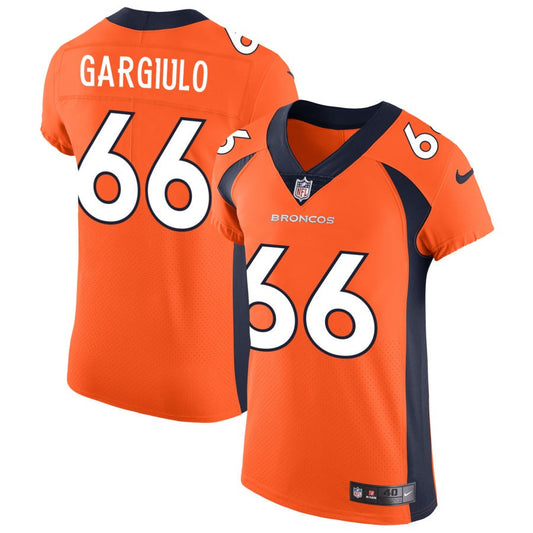 Nick Gargiulo Men's Nike Orange Denver Broncos Vapor Untouchable Custom Elite Jersey