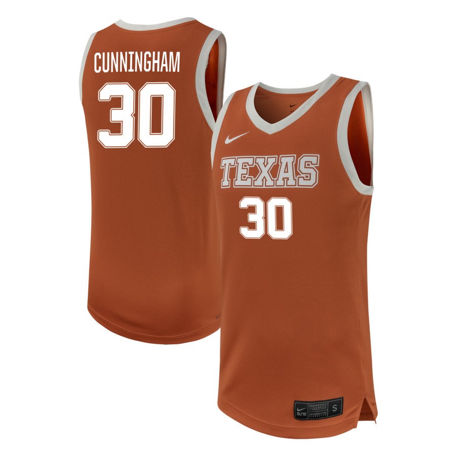 Brock Cunningham Men's Nike Texas Orange Texas Longhorns NIL Pick-A-Player Men's Basketball Replica Jersey