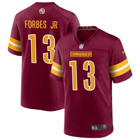 Emmanuel Forbes Jr Men's Nike Burgundy Washington Commanders Game Custom Player Jersey