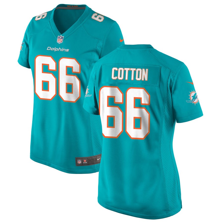 Lester Cotton Women's Nike Aqua Miami Dolphins Custom Game Jersey