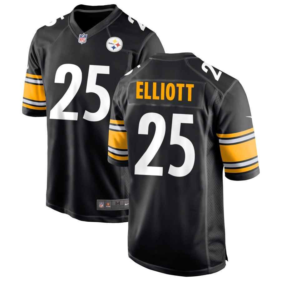 DeShon Elliott Men's Nike Black Pittsburgh Steelers Custom Game Jersey