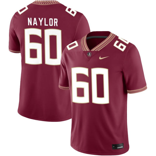 Peyton Naylor Men's Nike Garnet Florida State Seminoles 2023 Pick-A-Player NIL Football Game Jersey