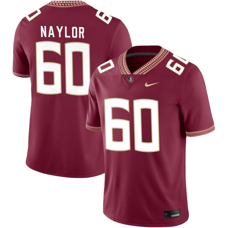 Peyton Naylor Men's Nike Garnet Florida State Seminoles 2023 Pick-A-Player NIL Football Game Jersey
