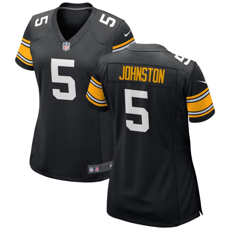 Cameron Johnston Women's Nike Black Pittsburgh Steelers Alternate Custom Game Jersey