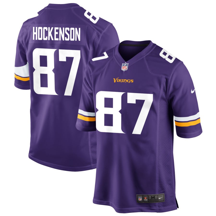 T.J. Hockenson Men's Nike Purple Minnesota Vikings Custom Game Jersey