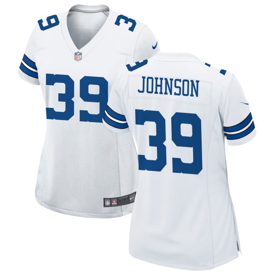 Emany Johnson Women's Nike White Dallas Cowboys Custom Game Jersey