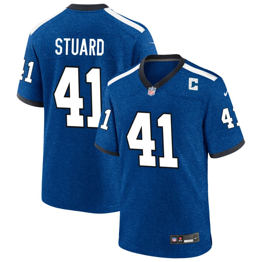 Grant Stuard Men's Nike  Blue Indiana Nights Indianapolis Colts Alternate Custom Game Jersey