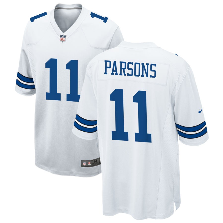 Micah Parsons Men's Nike White Dallas Cowboys Custom Game Jersey