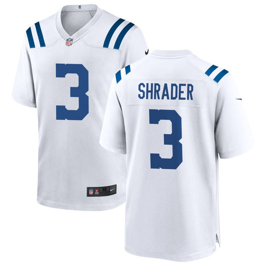 Spencer Shrader Men's Nike White Indianapolis Colts Custom Game Jersey