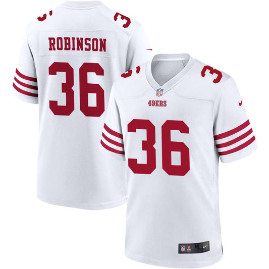 Curtis Robinson Men's Nike White San Francisco 49ers Game Custom Player Jersey