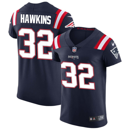 Jaylinn Hawkins Men's Nike Navy New England Patriots Vapor Elite Custom Jersey