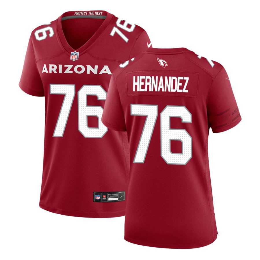 Will Hernandez Women's Nike Cardinal Arizona Cardinals Custom Game Jersey