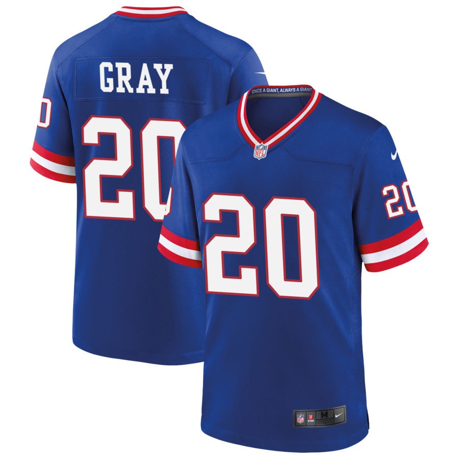 Eric Gray Men's Nike Royal New York Giants Classic Custom Game Jersey