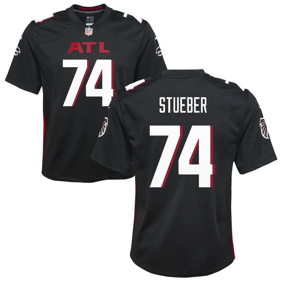 Andrew Stueber Youth Nike Black Atlanta Falcons Custom Game Jersey