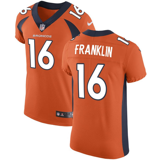 Troy Franklin Men's Nike Orange Denver Broncos Vapor Untouchable Custom Elite Jersey