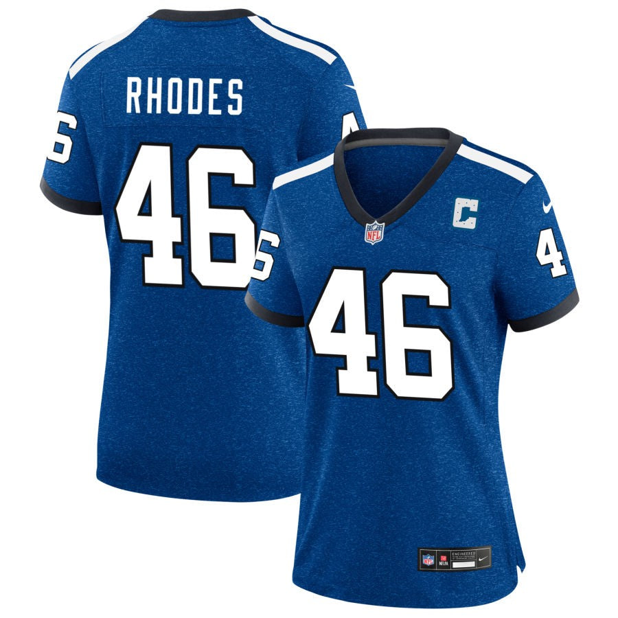 Luke Rhodes Women's Nike Royal Indianapolis Colts Indiana Nights Alternate Custom Game Jersey