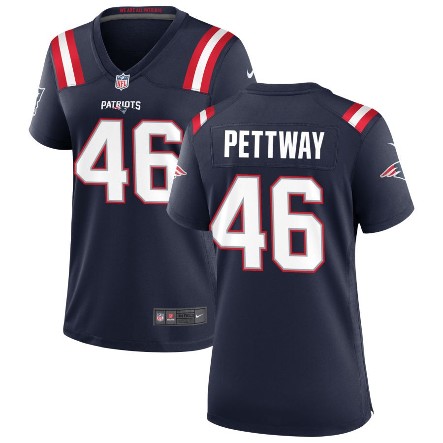 La'Michael Pettway Women's Nike Navy New England Patriots Custom Game Jersey