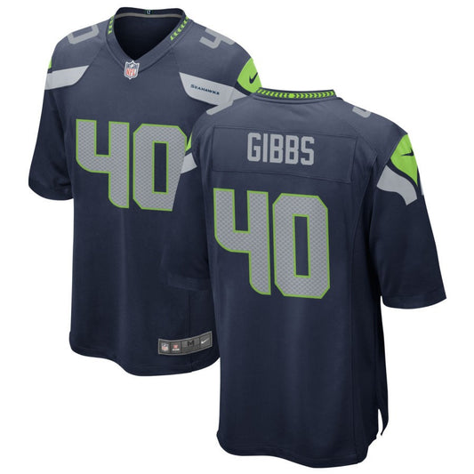 Easton Gibbs Men's Nike College Navy Seattle Seahawks Custom Game Jersey