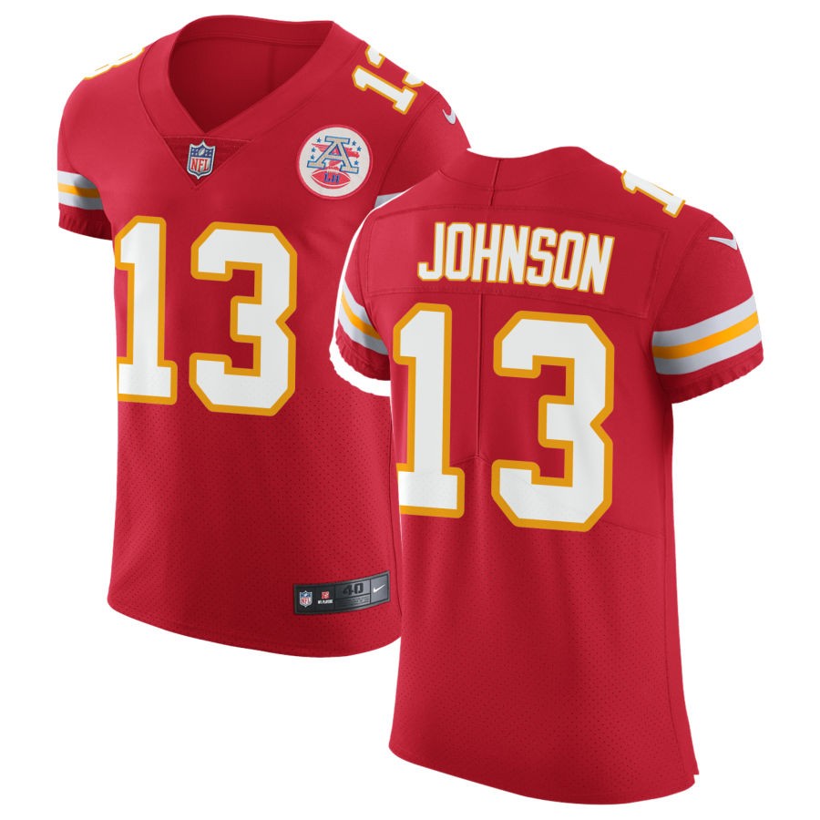 Nazeeh Johnson Men's Nike Red Kansas City Chiefs Vapor Untouchable Custom Elite Jersey