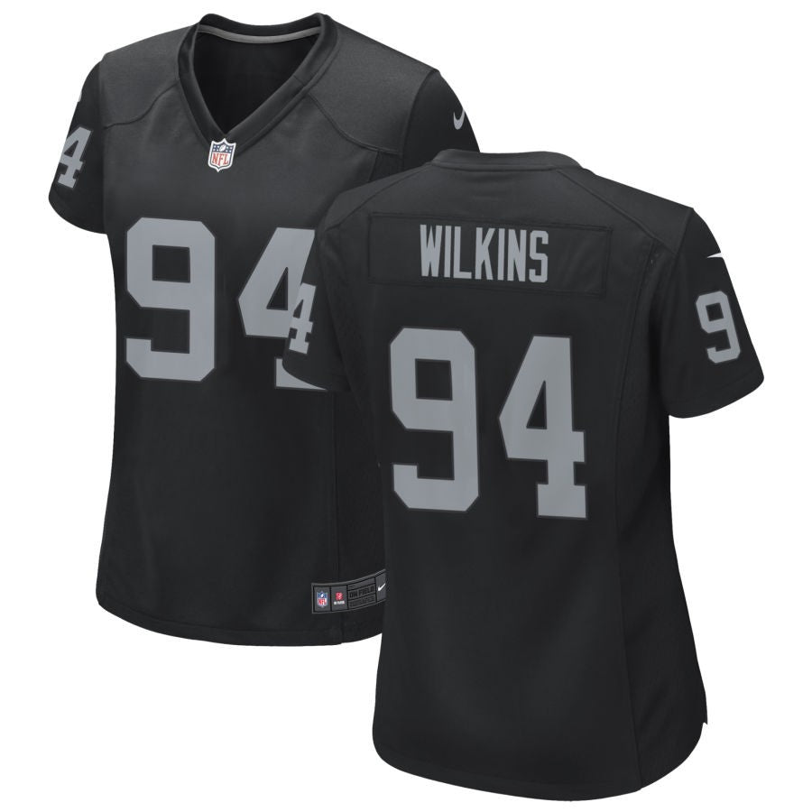 Christian Wilkins Women's Nike Black Las Vegas Raiders Custom Game Jersey