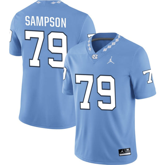 Howard Sampson Men's Jordan Brand Carolina Blue North Carolina Tar Heels Pick-A-Player NIL Replica Football Jersey