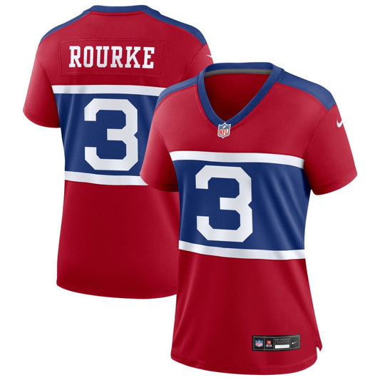 Nathan Rourke Women's Nike  Century Red New York Giants Alternate Game Custom Jersey