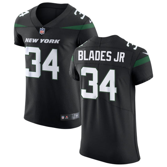 Al Blades Jr Men's Nike Stealth Black New York Jets Vapor Untouchable Elite Custom Jersey