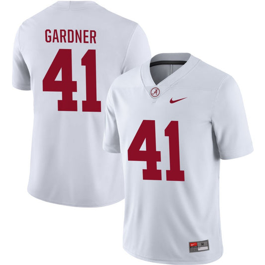 JR Gardner Men's Nike White Alabama Crimson Tide Pick-A-Player NIL Replica Football Jersey