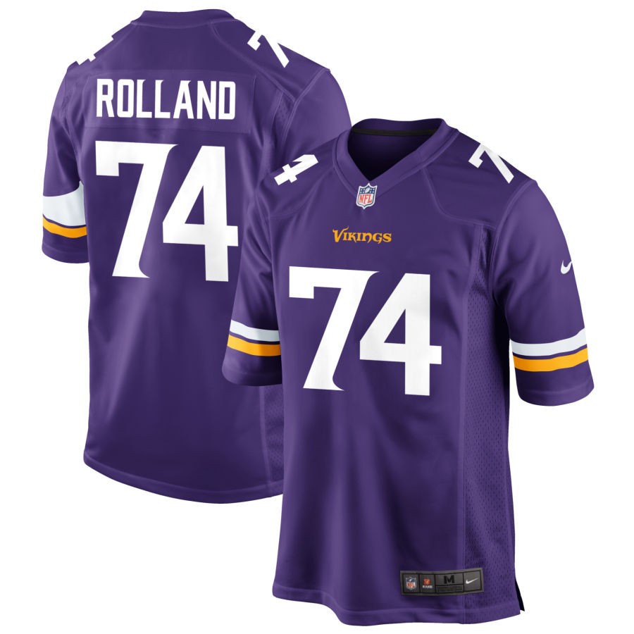 Spencer Rolland Men's Nike Purple Minnesota Vikings Custom Game Jersey