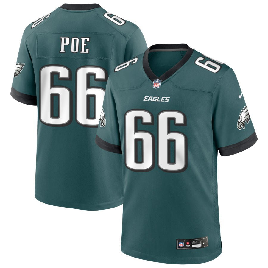 Jason Poe Men's Nike Midnight Green Philadelphia Eagles Custom Game Jersey