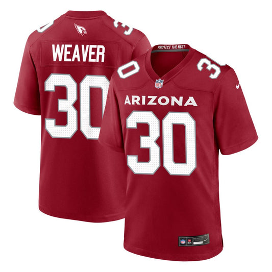 Xavier Weaver Men's Nike Cardinal Arizona Cardinals Custom Game Jersey