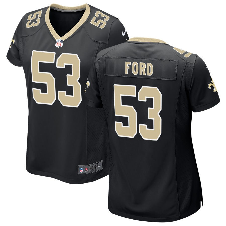 Jaylan Ford Women's Nike Black New Orleans Saints Custom Game Jersey