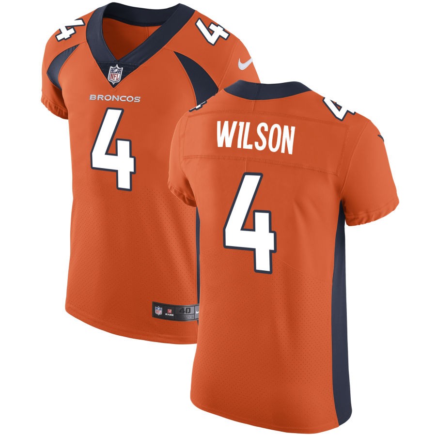 Zach Wilson Men's Nike Orange Denver Broncos Vapor Untouchable Custom Elite Jersey