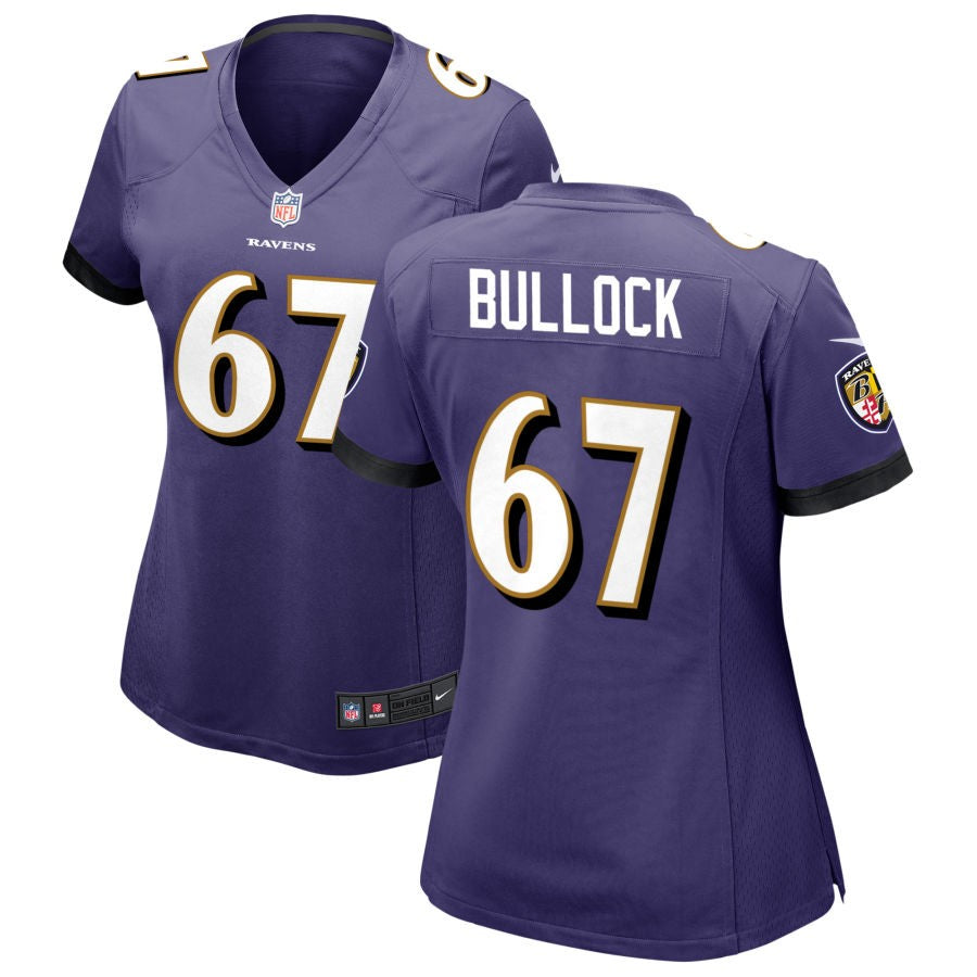 Corey Bullock Women's Nike Purple Baltimore Ravens Custom Game Jersey